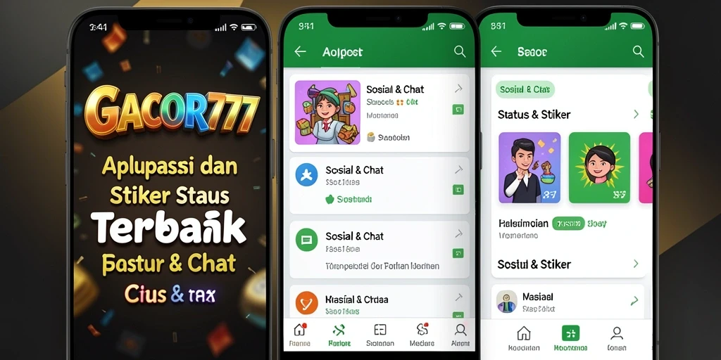 Tampilan antarmuka GACOR777 yang menarik dengan berbagai pilihan stiker.