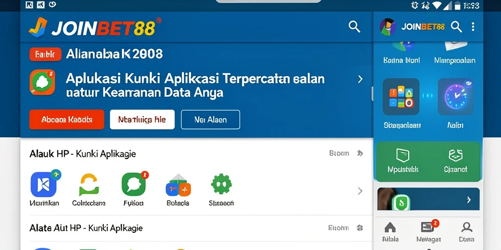 Tampilan antarmuka JOINBET88 yang sederhana dan fungsional.