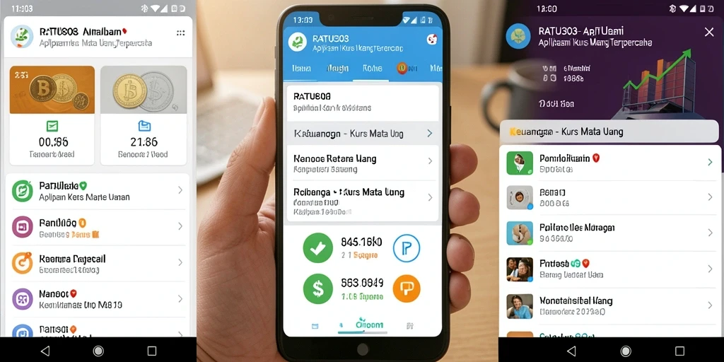 Antarmuka modern dengan informasi nilai tukar real-time.