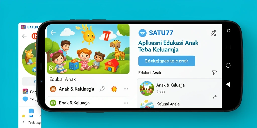 Antarmuka SATU77 yang menarik untuk belajar anak.